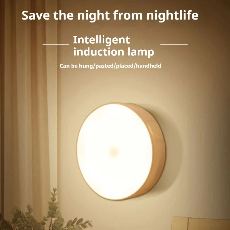 NightEase™ Motion Sensor Night Light — Rechargeable, 0.1s Detection, Mount Anywhere